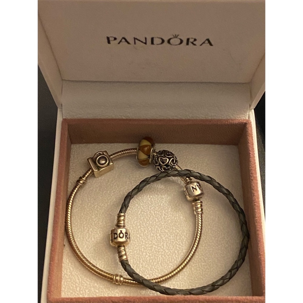 Pandora Bracelet and Charm Bundle